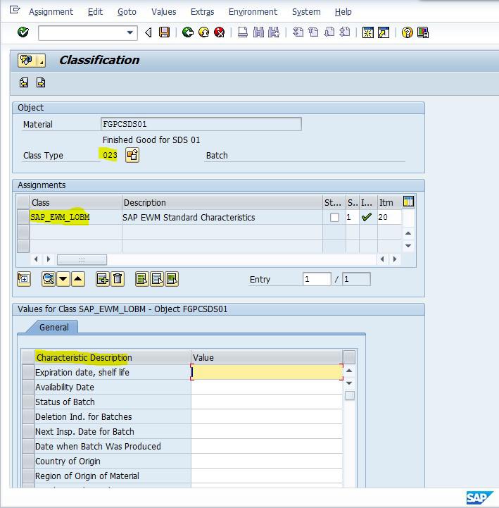 assignment of a batch is required sap qm