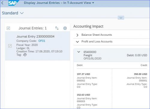 SAP S/4HANA screenshot